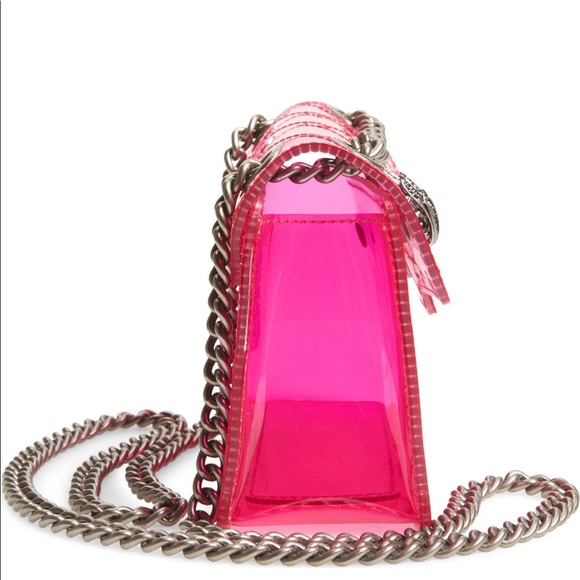 Transparent Kensington Pink Chain Strap Bag NWT - Picture 5 of 6